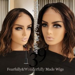 Sexy human hair HD lace beachwave wig with highlights